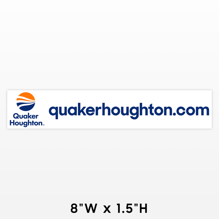 Quaker Houghton 1.5" x 8" Decal (Pack of 6)
